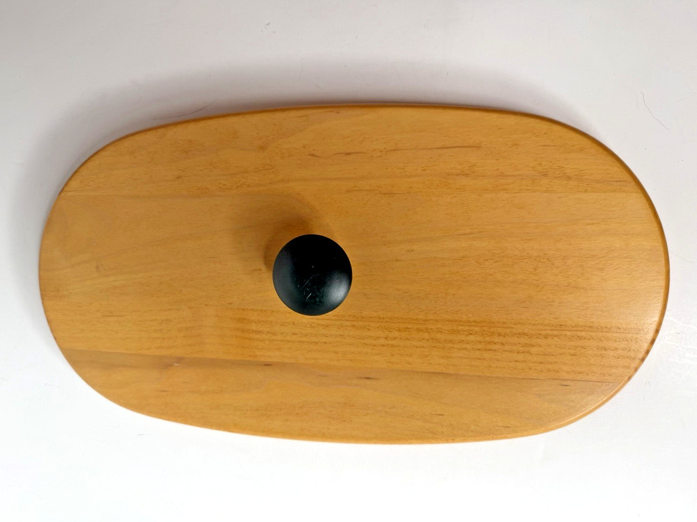 Longaberger WoodCrafts Long Basket Lid 12.25" x 6.5" Green Knob Wood